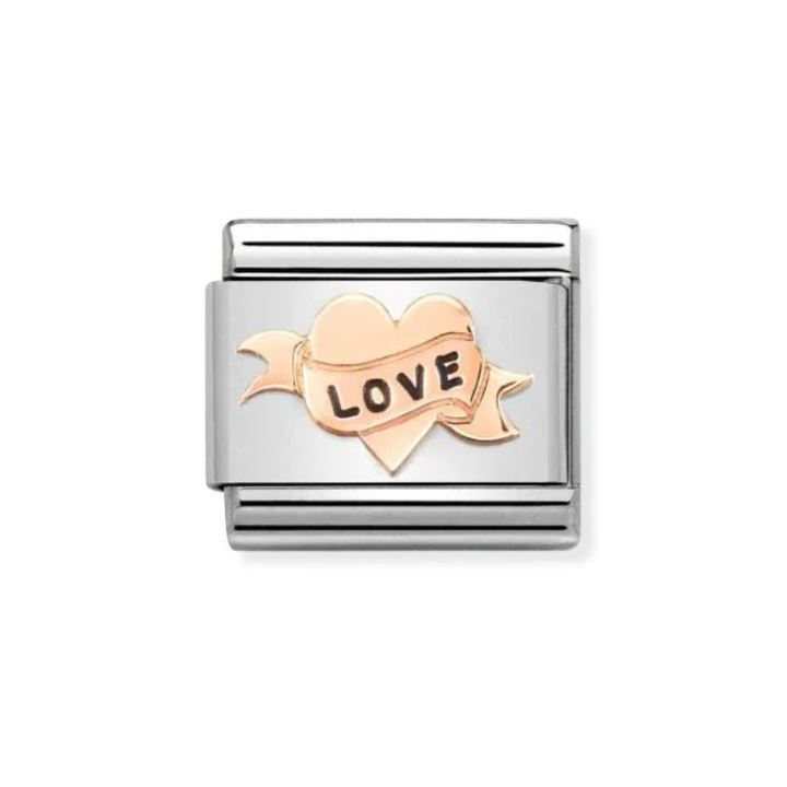 Nomination Rose Gold Heart Love Charm