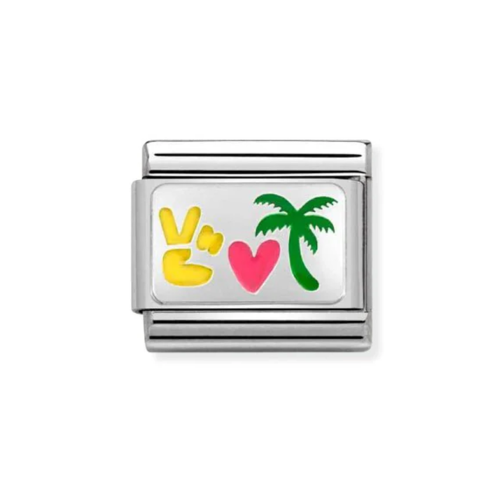 Nomination Silver Peace Heart Palm Charm