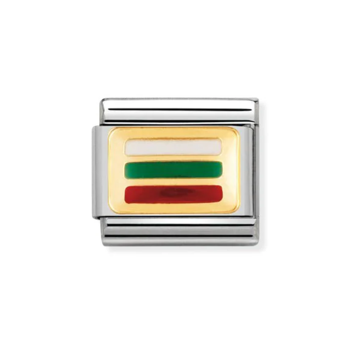 Nomination Gold  Classic Europe Flag Stainless  with Enamel Bulgaria Charm