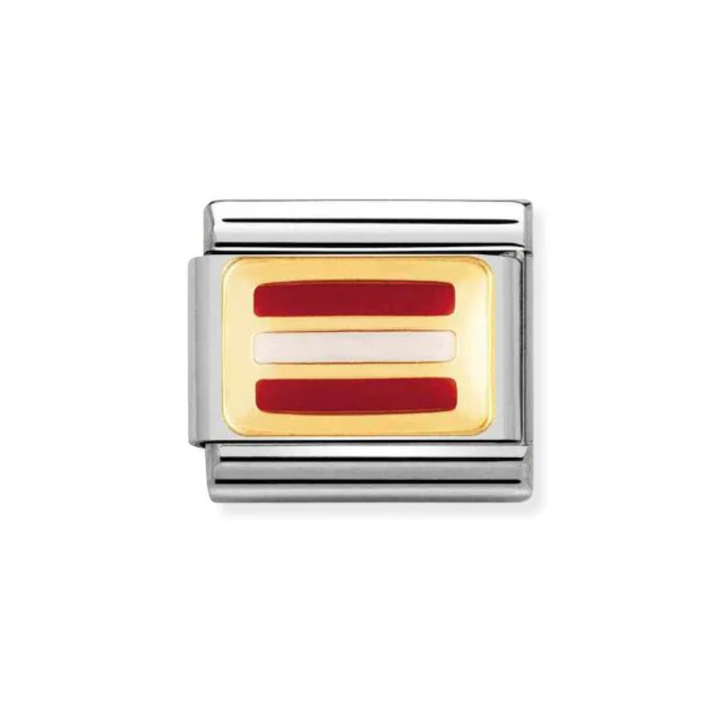 Nomination Gold  Classic Europe Flag Stainless  with Enamel Austria Charm
