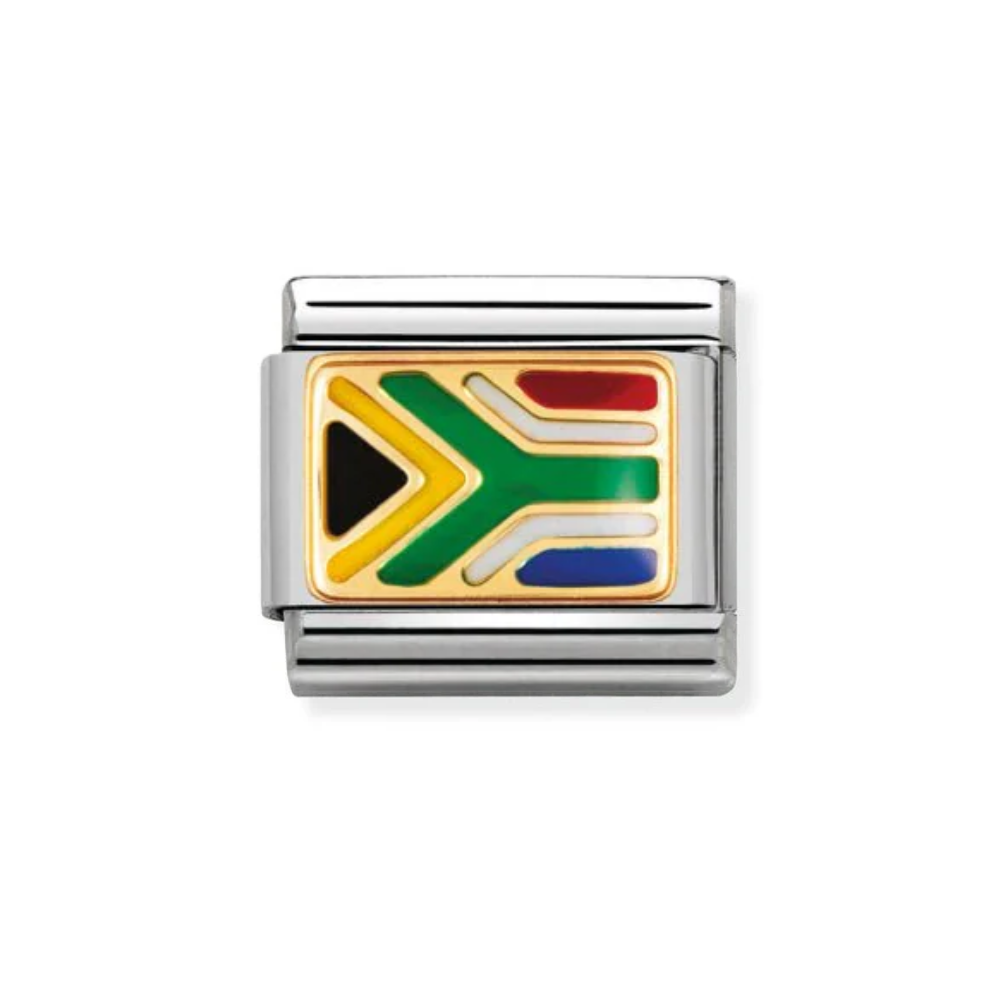 Nomination Gold  Classic Africa Stainless  with Enamel South Africa Charm
