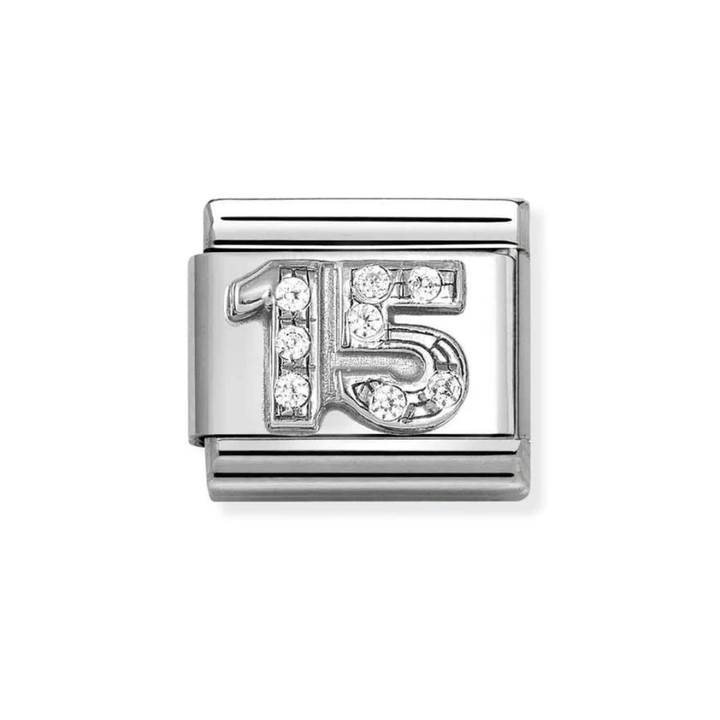Nomination Classic Silver CZ 15 Charm