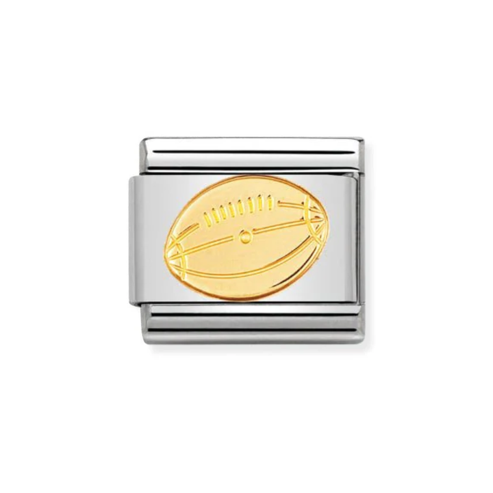Nomination Gold American Football Charm