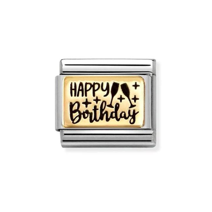 Nomination Classic Gold Happy Birthday Charm