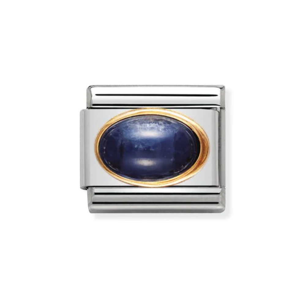 Nomination Gold Oval Sapphire Stone Charm
