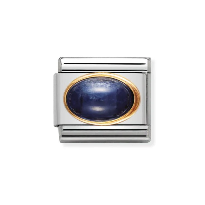 Nomination Gold Oval Sapphire Stone Charm