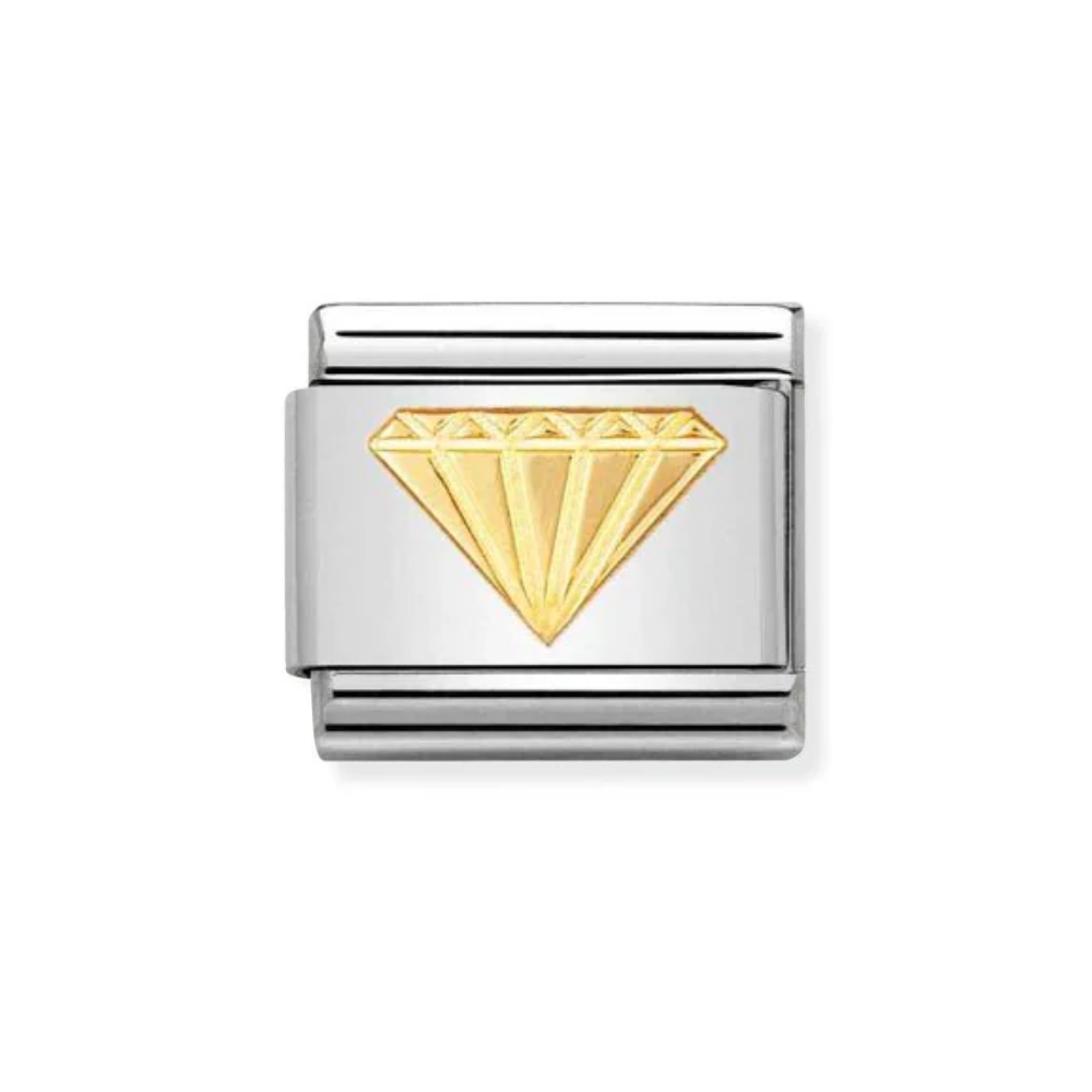 Nomination Gold Etched Diamond Shape Charm