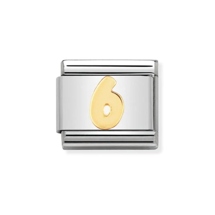 Nomination Gold Classic Number 6 Charm