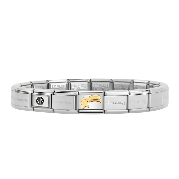 Nomination Silver Starter Bracelet With 18ct Gold Shooting Star Charm