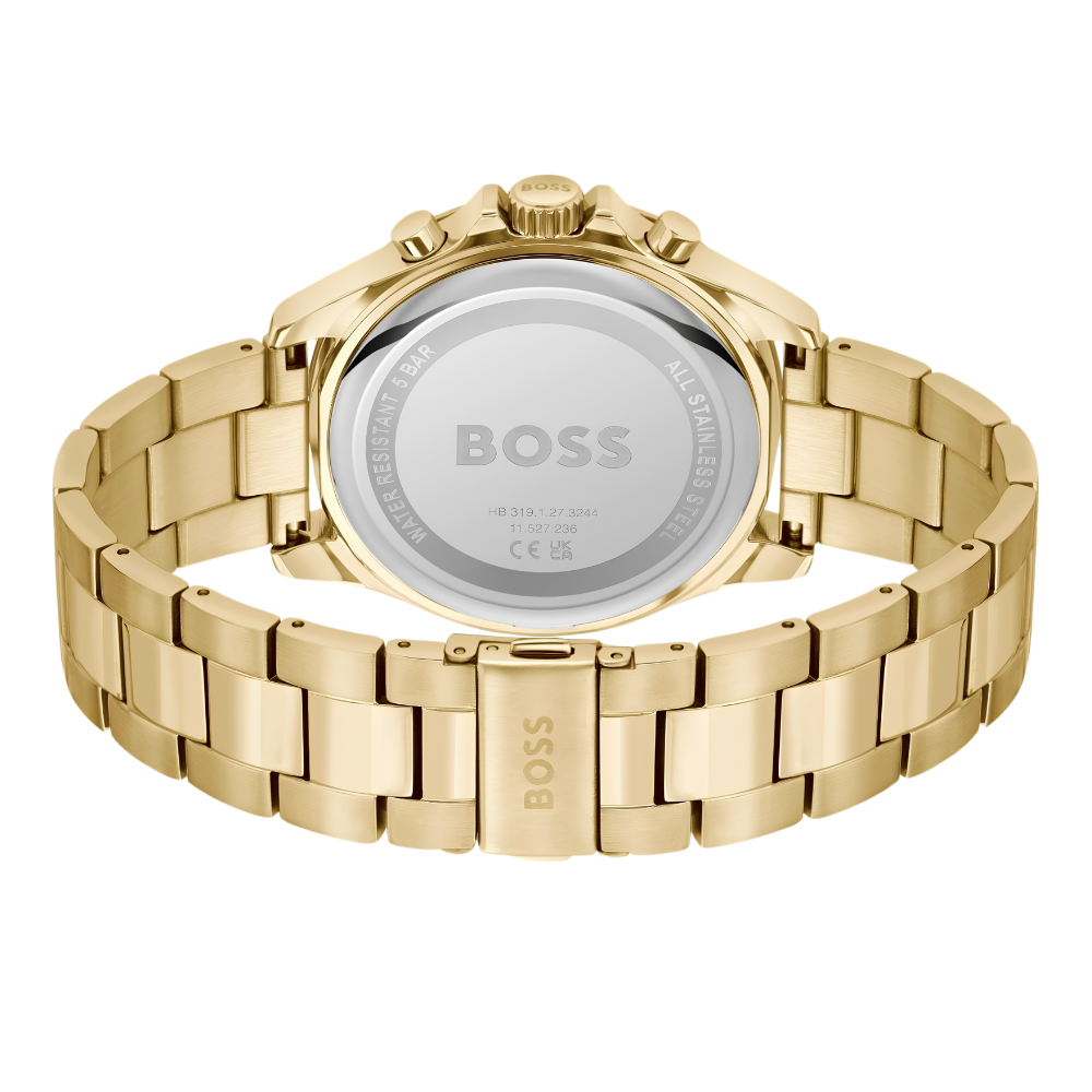 Boss Gold and Olive Green Mens Watch
