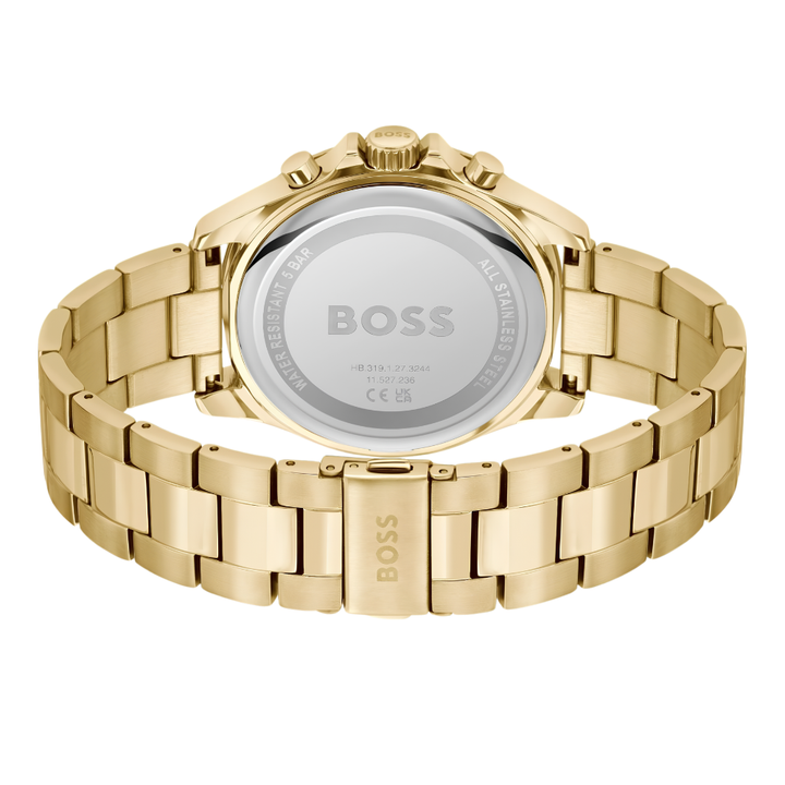 Boss Gold and Olive Green Mens Watch
