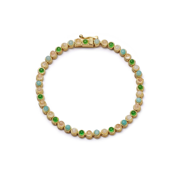 Daisy London Gold Mixed Gemstone Tennis Bracelet