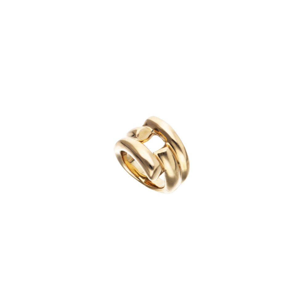 UNOde50 18ct Gold Four Intertwined Shapes Ring