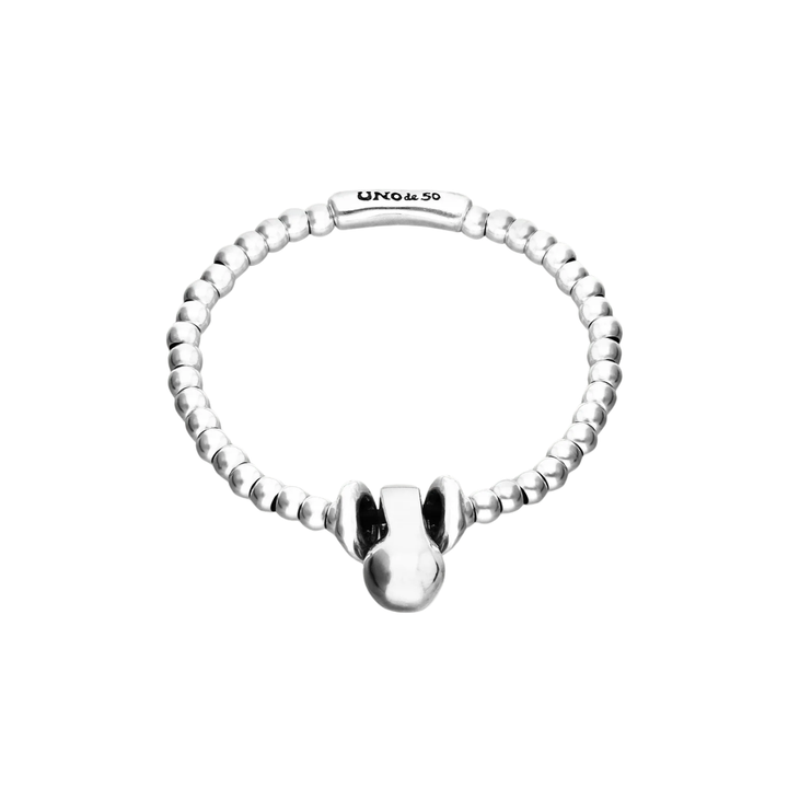 UNOde50 Silver Small and Large Beaded Bracelet