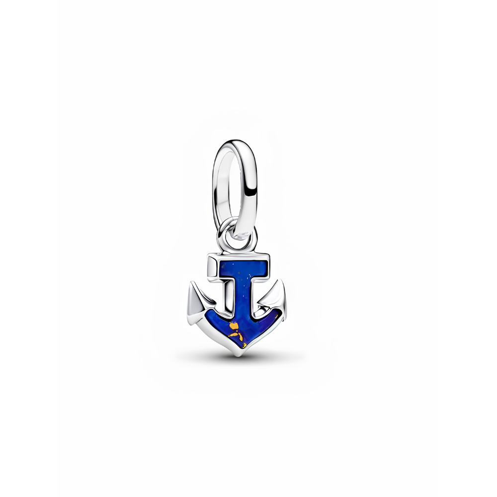 Pandora Silver Blue Anchor Mini Dangle Charm