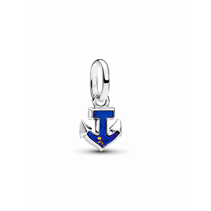 Pandora Silver Blue Anchor Mini Dangle Charm