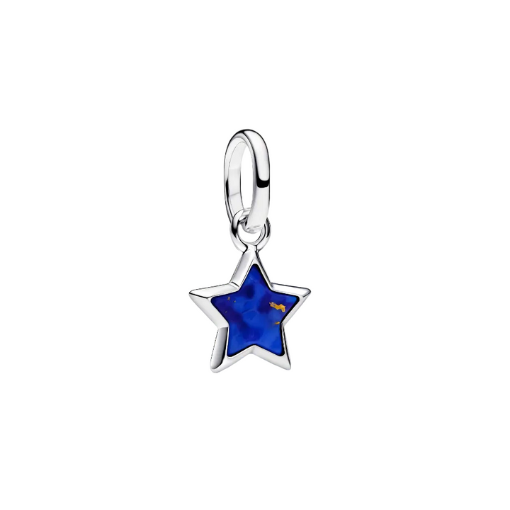 Pandora Silver Blue Star Mini Dangle Charm