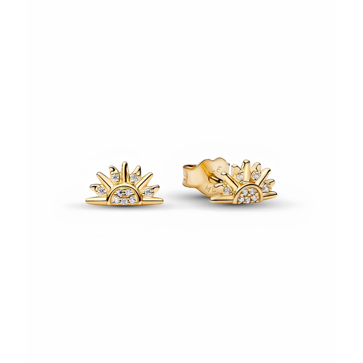 Pandora Gold Celestial Sparkling Sun Stud Earrings
