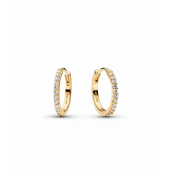 Pandora Gold Sparkling Mini Hoop Earrings