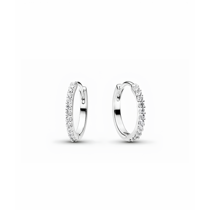 Pandora Silver Sparkling Mini Hoop Earrings