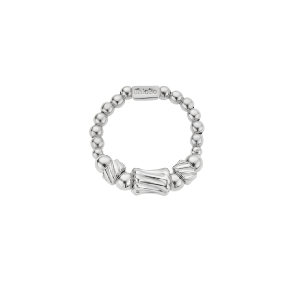 Chlobo Silver Sunray Twist Ring