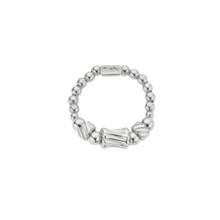 Chlobo Silver Sunray Twist Ring