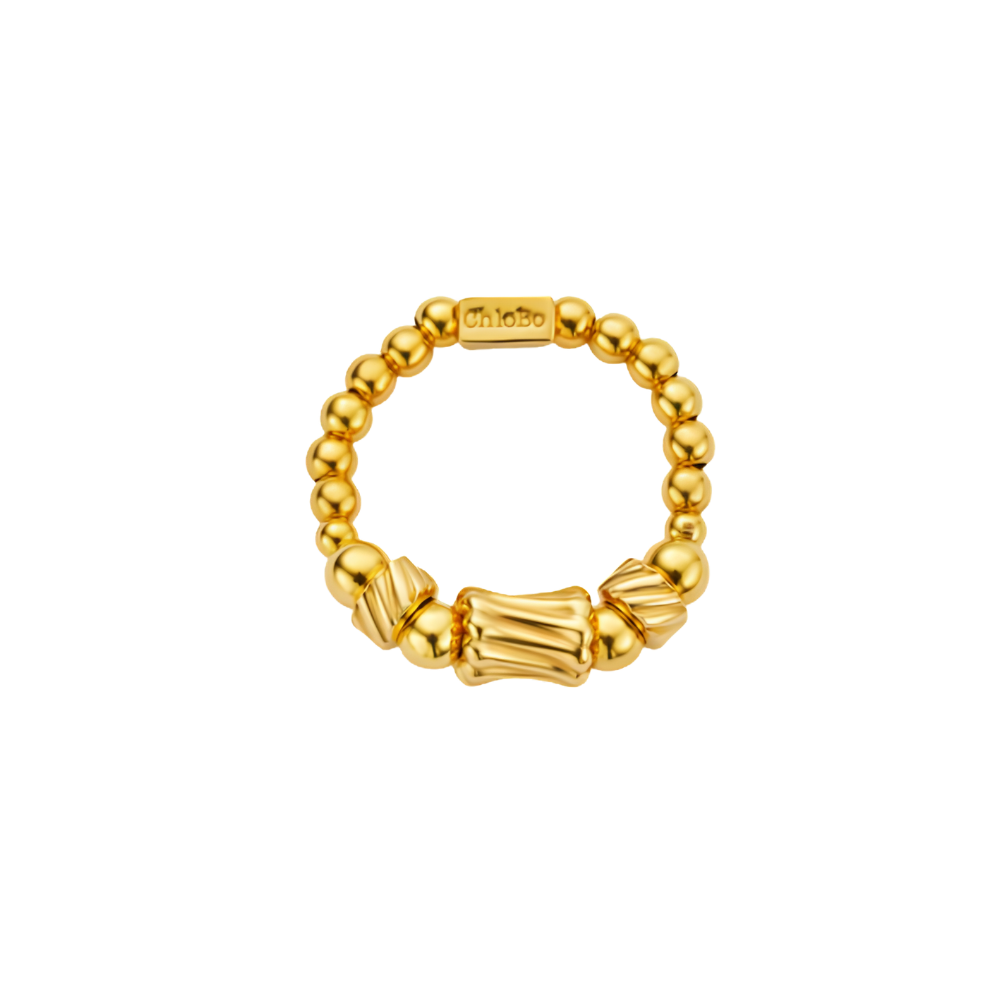 Chlobo Gold Sunray Twist Ring