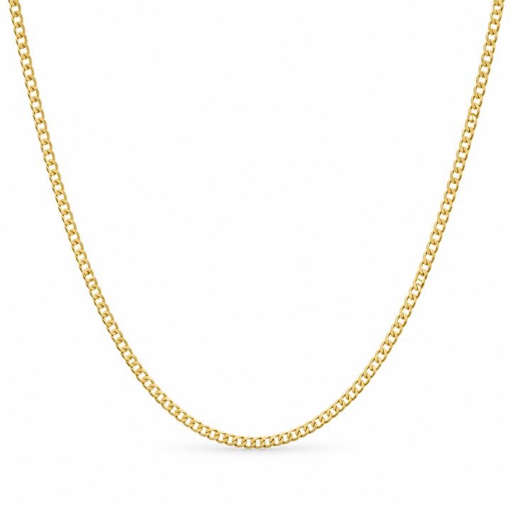 Mococo Fine 9ct Solid Gold Curb Chain Necklace