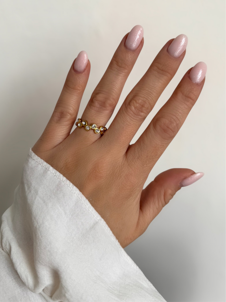 Mococo Essentials Gold Adjustable Cluster Ring