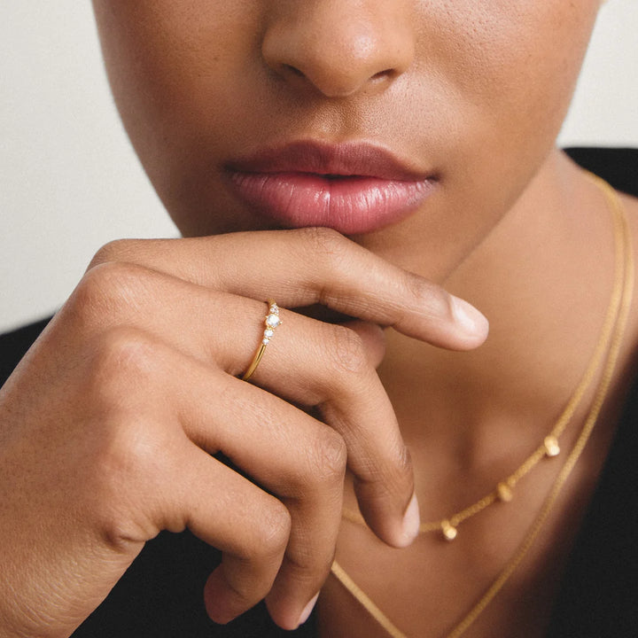 Thomas Sabo Gold Trio Stone Ring