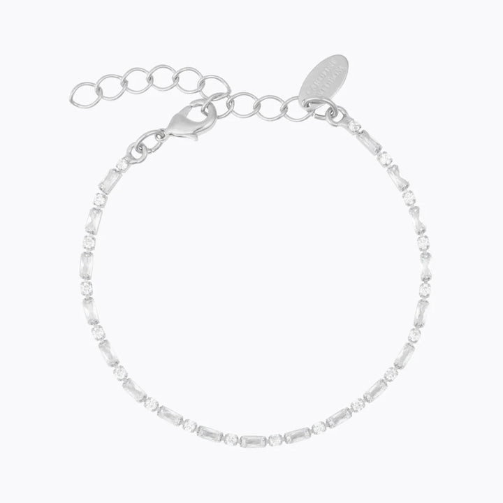 Caroline Svedbom Silver Evelyne Crystal Bracelet