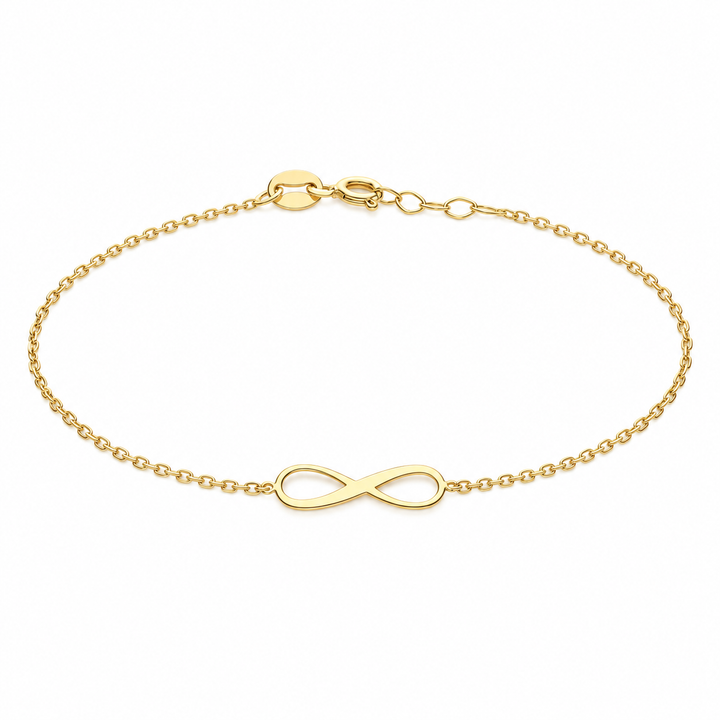 Mococo Fine 9ct Gold Infinity Bracelet