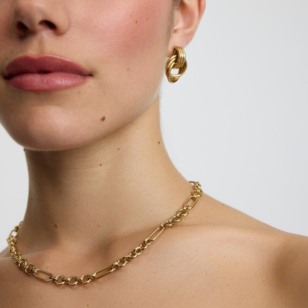 D.Louise Eternal Link Chain Necklace Gold - Mococo