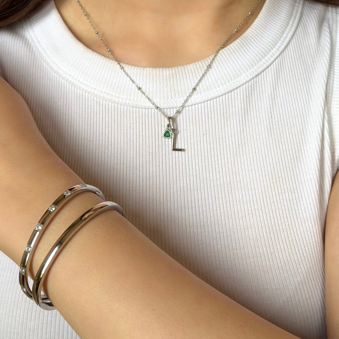 Mococo  Silver Classic Bangle