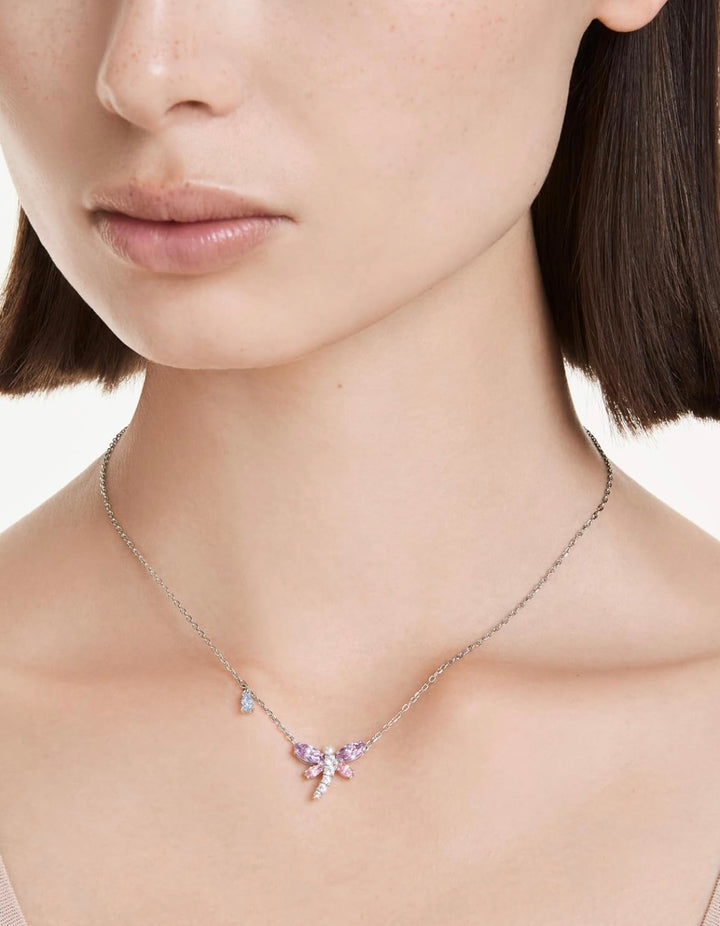 Swarovski Ariana Grande Dragonfly Pendant Multicoloured Rhodium Plated