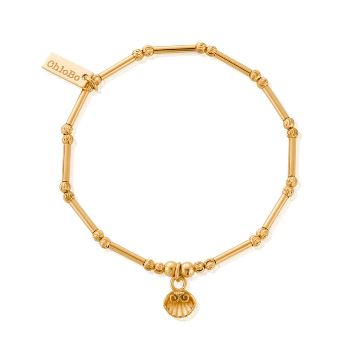 ChloBo Silver and Gold Dainty Moon Cut Travel Seeker Bracelet