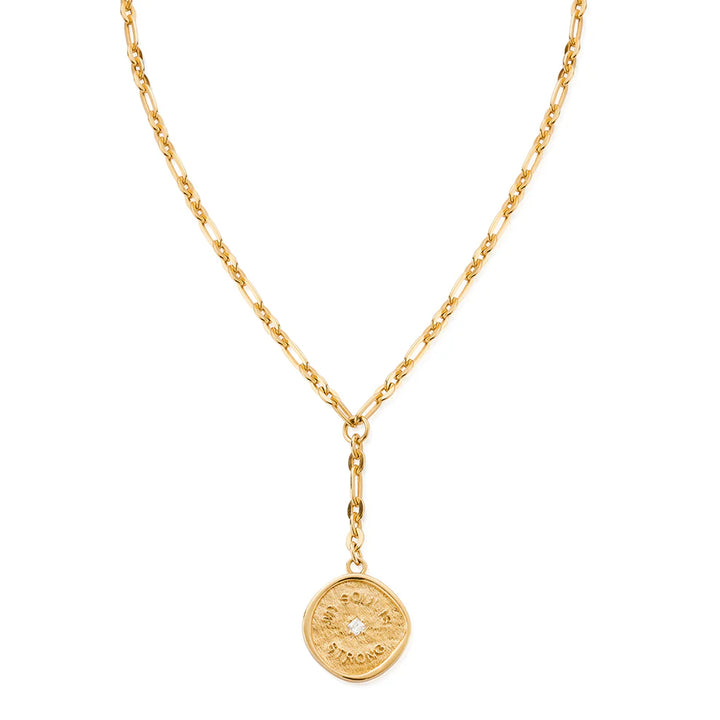 ChloBo Silver and Gold My Soul Is Strong Necklace