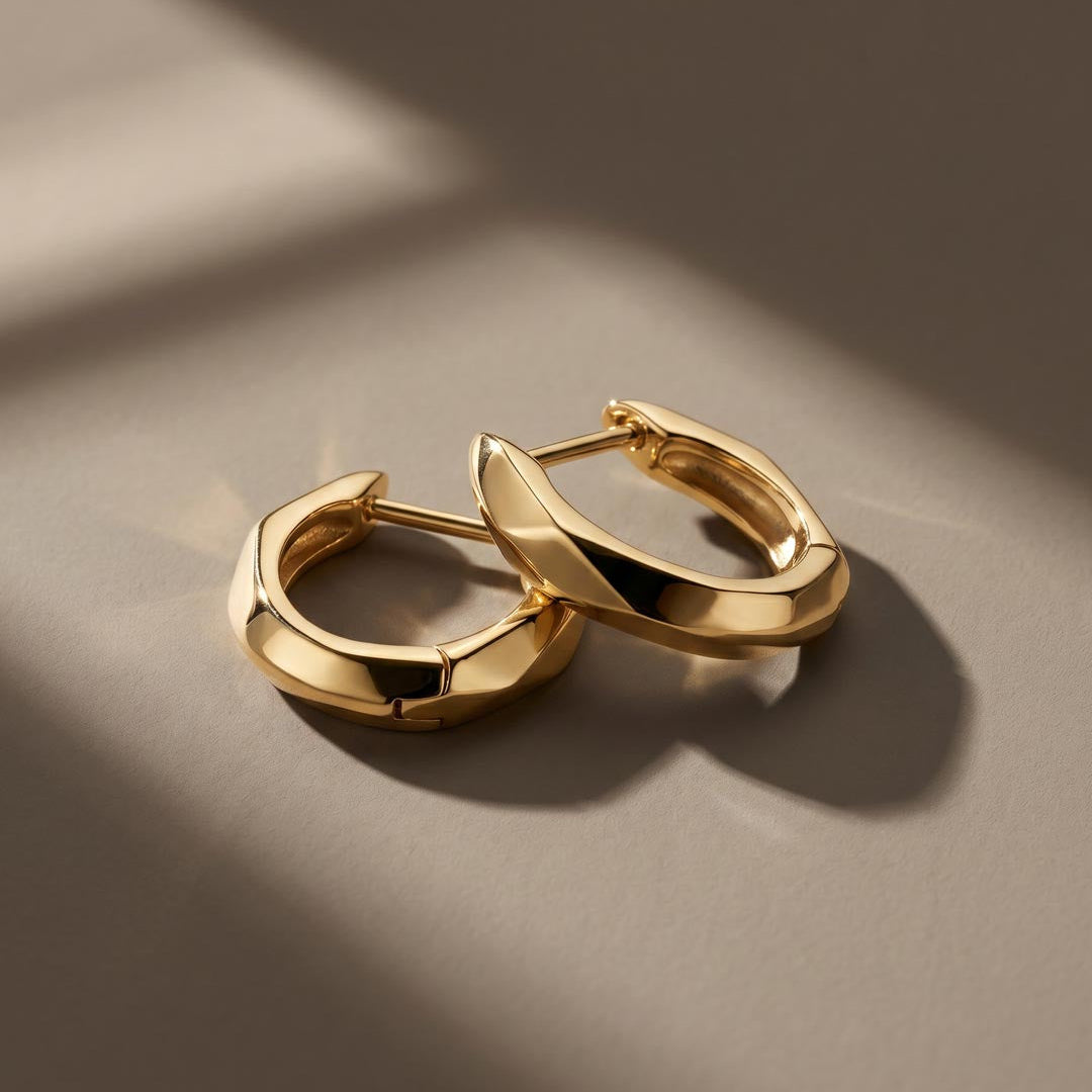 Kit Heath Gold Glint Geo Hoop Earrings