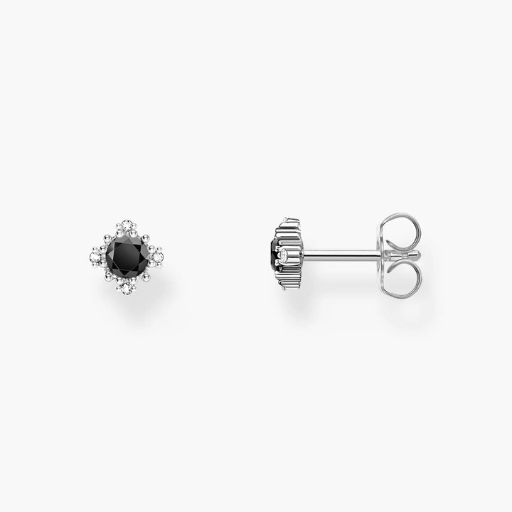 THOMAS SABO Vintage Ear Studs with Black Zirconia