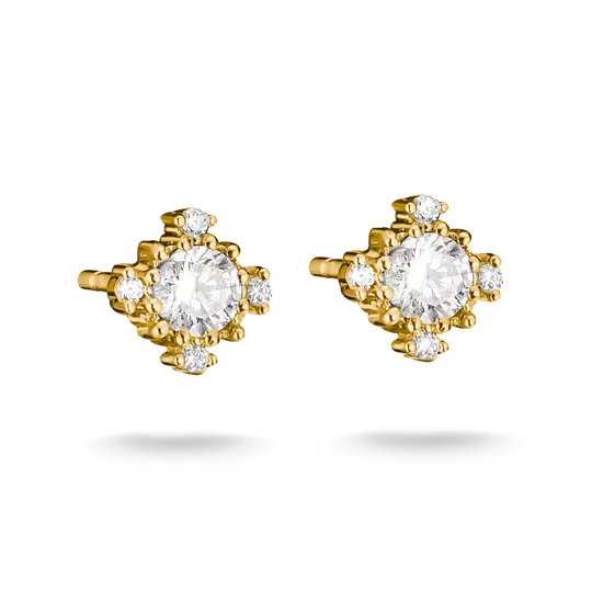 Thomas Sabo Gold Ear Studs with White Zirconia - MococoThomas SaboH2311-M01-14Earrings