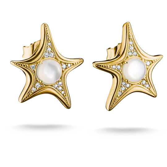 Thomas Sabo Gold Ear Studs Starfish with Mother-of-pearl - MococoThomas SaboH2351-M01-14Earrings