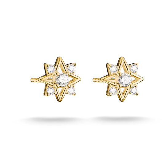 Thomas Sabo Gold Star Stud Earrings with White Zirconia - MococoThomas SaboH2380-M01-14Earrings