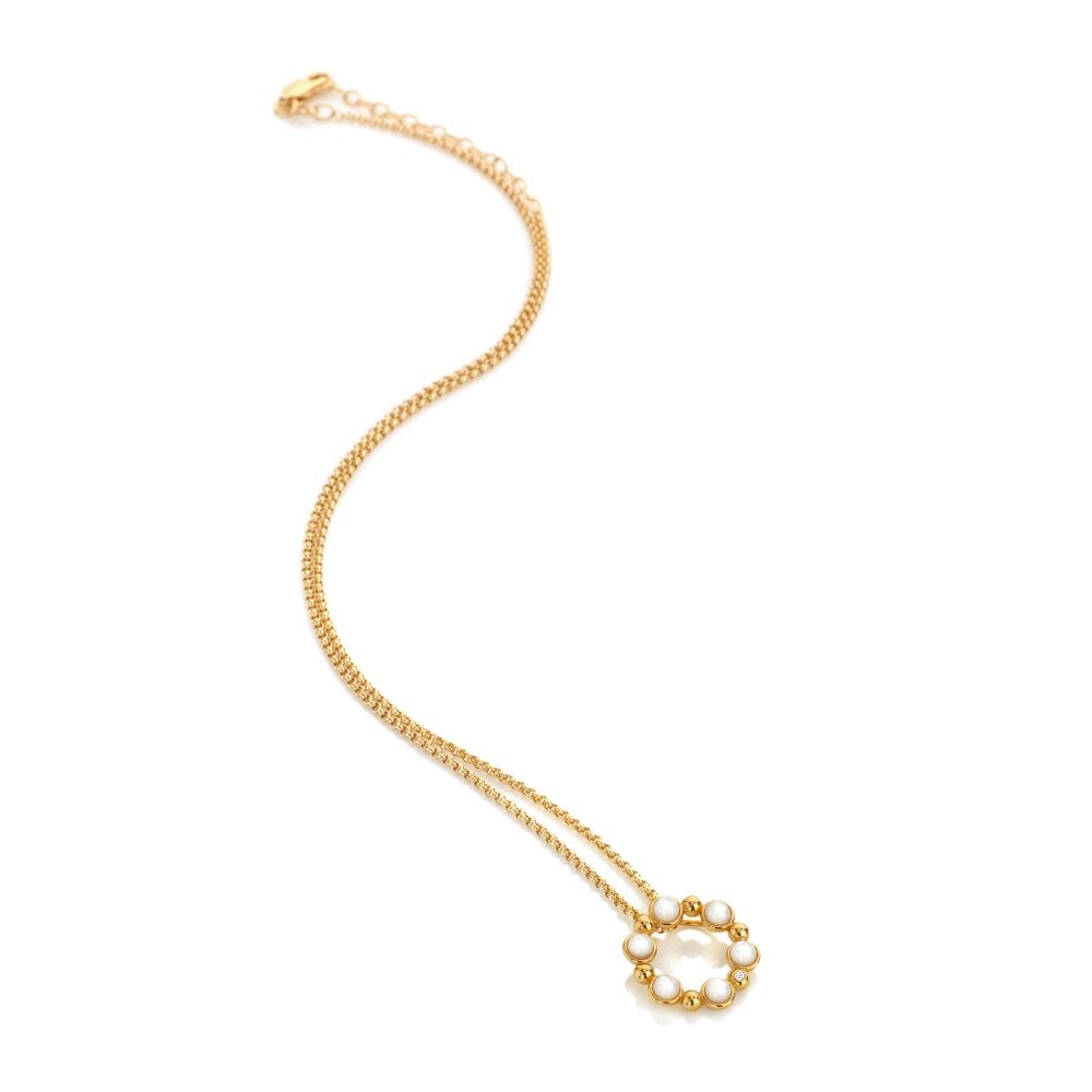 Hot Diamonds Gold Jac Jossa Calm Mother of Pearl Circle Pendant
