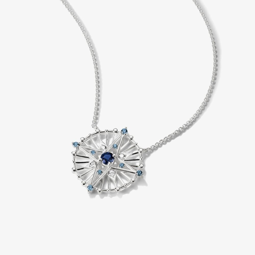 Thomas Sabo Silver Necklace with Blue Stones