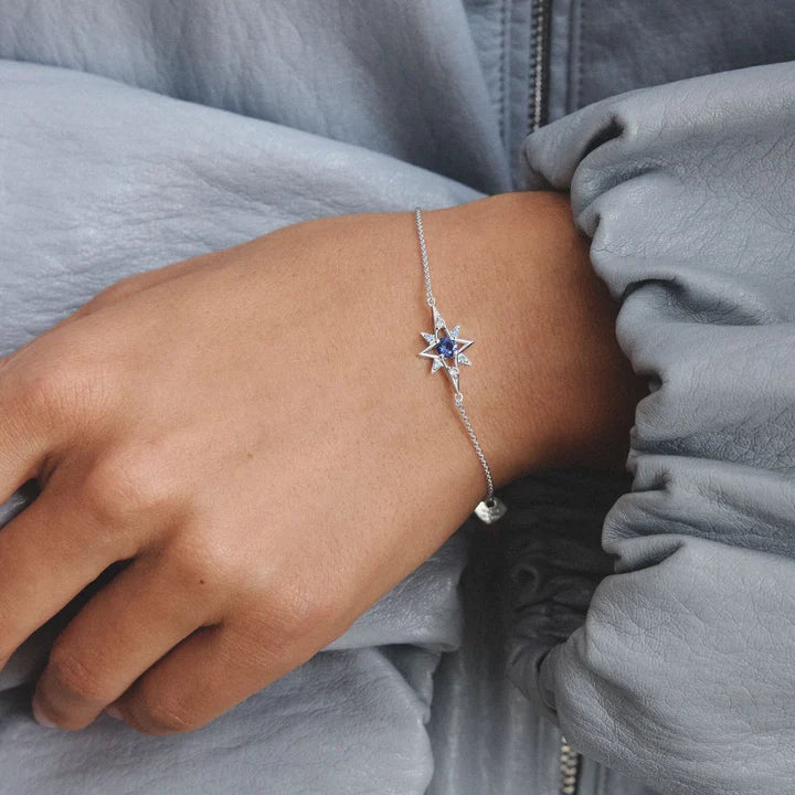 Thomas Sabo Silver Star Bracelet with Blue Stones