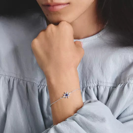 Thomas Sabo Silver Star Bracelet with Blue Stones
