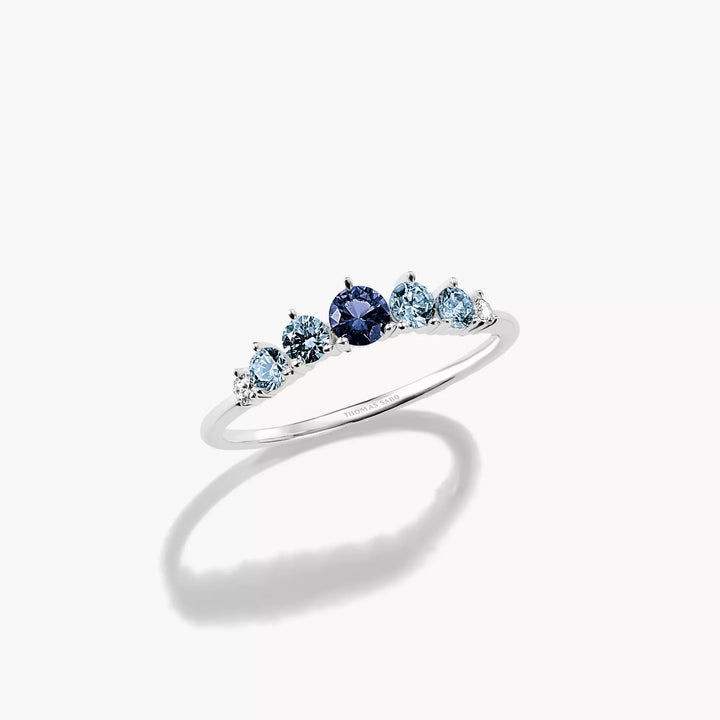 Thomas Sabo Silver Ring with Blue Stones