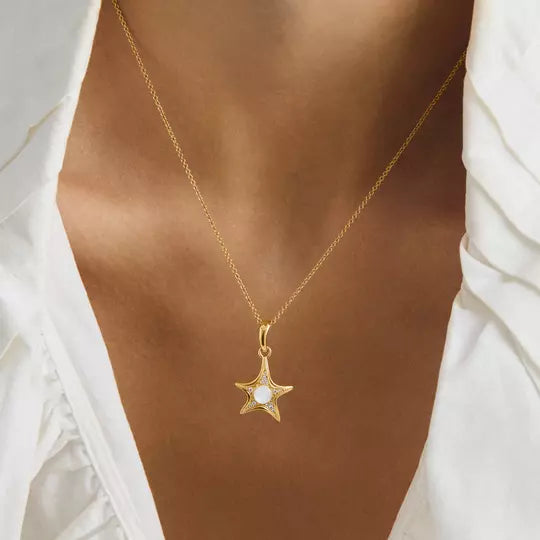 Thomas Sabo Gold Chain Starfish with Mother-of-pearl
