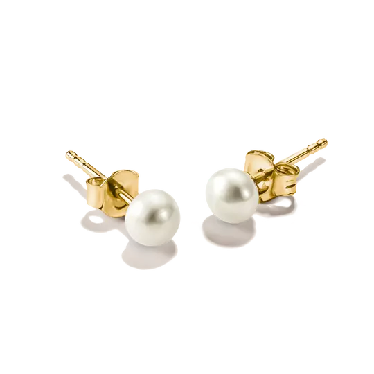 Thomas Sabo Gold Pearl Stud Earrings