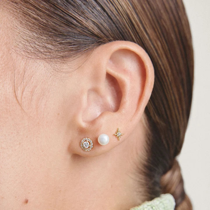 Thomas Sabo Gold Pearl Stud Earrings